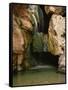 Waterfall in Elves Chasm, Colorado River, Grand Canyon NP, Arizona-Greg Probst-Framed Stretched Canvas