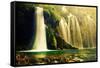 Waterfall in Forest. Crystal Clear Water. Plitvice Lakes, Croatia-Michal Bednarek-Framed Stretched Canvas