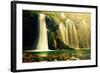 Waterfall in Forest. Crystal Clear Water. Plitvice Lakes, Croatia-Michal Bednarek-Framed Photographic Print