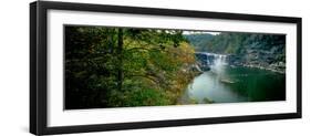 Waterfall in forest, Cumberland Falls, Cumberland Falls State Park, Kentucky, USA-null-Framed Photographic Print