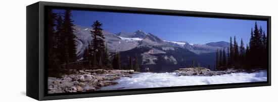 Waterfall in Forest, Twin Falls, Mt Balfour, Yoho Valley, Yoho National Park, Canada-null-Framed Stretched Canvas