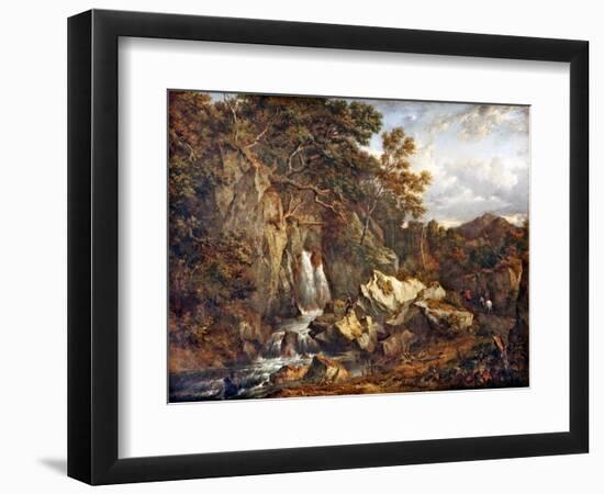 Waterfall in Glen Shira near Inverraray, 1822 (Oil on Canvas)-Patrick Nasmyth-Framed Giclee Print