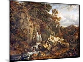 Waterfall in Glen Shira near Inverraray, 1822 (Oil on Canvas)-Patrick Nasmyth-Mounted Giclee Print