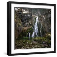 Waterfall in Golling, Salzburg, Austria-Dieter Meyrl-Framed Photographic Print