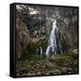 Waterfall in Golling, Salzburg, Austria-Dieter Meyrl-Framed Stretched Canvas