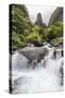 Waterfall in Iao Valley State Park, Maui, Hawaii, United States of America, Pacific-Michael Nolan-Stretched Canvas