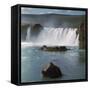 Waterfall in Iceland-CM Dixon-Framed Stretched Canvas