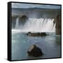 Waterfall in Iceland-CM Dixon-Framed Stretched Canvas
