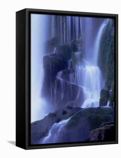 Waterfall in Iguazu National Park-Tibor Bogn?r-Framed Stretched Canvas