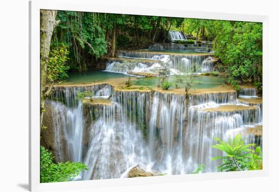 Waterfall in Kanchanaburi Province, Thailand-Pongphan Ruengchai-Framed Photographic Print