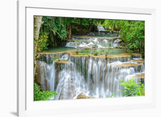 Waterfall in Kanchanaburi Province, Thailand-Pongphan Ruengchai-Framed Photographic Print