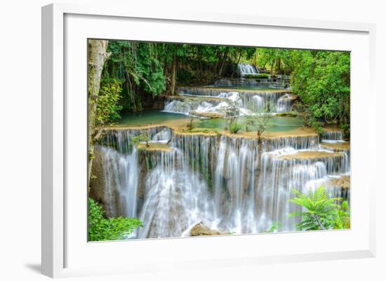 Waterfall in Kanchanaburi Province, Thailand-Pongphan Ruengchai-Framed Photographic Print