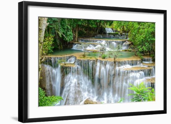 Waterfall in Kanchanaburi Province, Thailand-Pongphan Ruengchai-Framed Photographic Print