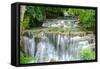 Waterfall in Kanchanaburi Province, Thailand-Pongphan Ruengchai-Framed Stretched Canvas