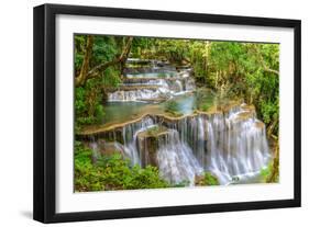 Waterfall in Kanchanaburi Province, Thailand-Pongphan Ruengchai-Framed Photographic Print