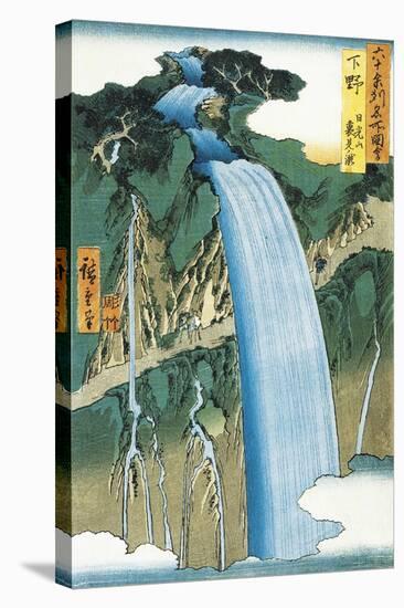 Waterfall in Nikko Mountains (Province of Shimotsuke-null-Stretched Canvas