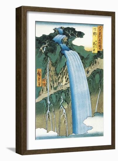 Waterfall in Nikko Mountains (Province of Shimotsuke-null-Framed Giclee Print