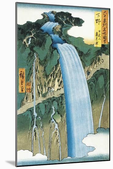 Waterfall in Nikko Mountains (Province of Shimotsuke-null-Mounted Giclee Print