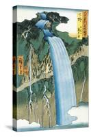 Waterfall in Nikko Mountains (Province of Shimotsuke-null-Stretched Canvas