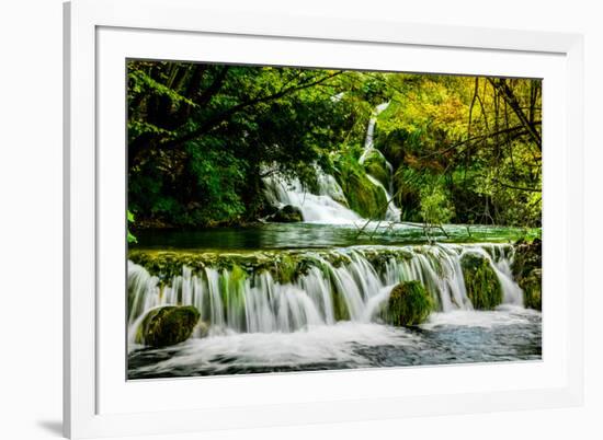 Waterfall in Plitvice Lakes National Park, UNESCO World Heritage Site, Croatia, Europe-Laura Grier-Framed Photographic Print