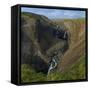 Waterfall in Putoransky State Nature Reserve, Putorana Plateau, Siberia, Russia-Sergey Gorshkov-Framed Stretched Canvas