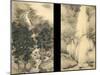 Waterfall in Spring and Autumn (Set of Two Hanging Scroll), 1893-Kishi Chikudo-Mounted Giclee Print