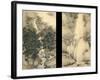 Waterfall in Spring and Autumn (Set of Two Hanging Scroll), 1893-Kishi Chikudo-Framed Giclee Print