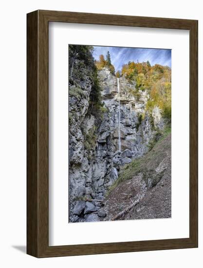 Waterfall in the Autumnal Wood-Jurgen Ulmer-Framed Photographic Print