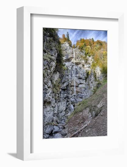 Waterfall in the Autumnal Wood-Jurgen Ulmer-Framed Photographic Print