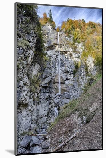 Waterfall in the Autumnal Wood-Jurgen Ulmer-Mounted Photographic Print