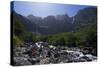 Waterfall in the Nahuel Huapi National Park, Argentina, South America-Michael Runkel-Stretched Canvas