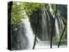 Waterfall in the Plitvice Lakes National Park, Unesco World Heritage Site, Croatia-G Richardson-Stretched Canvas