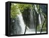 Waterfall in the Plitvice Lakes National Park, Unesco World Heritage Site, Croatia-G Richardson-Framed Stretched Canvas