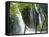 Waterfall in the Plitvice Lakes National Park, Unesco World Heritage Site, Croatia-G Richardson-Framed Stretched Canvas