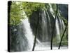 Waterfall in the Plitvice Lakes National Park, Unesco World Heritage Site, Croatia-G Richardson-Stretched Canvas