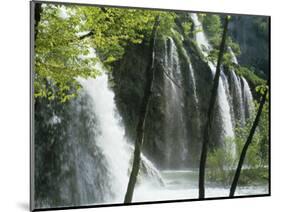 Waterfall in the Plitvice Lakes National Park, Unesco World Heritage Site, Croatia-G Richardson-Mounted Photographic Print