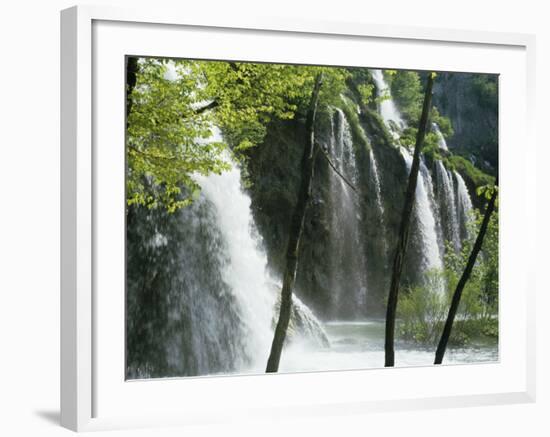 Waterfall in the Plitvice Lakes National Park, Unesco World Heritage Site, Croatia-G Richardson-Framed Photographic Print