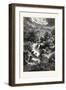 Waterfall in the Pyrenees-Albert Rieger-Framed Premium Giclee Print