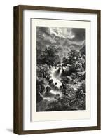 Waterfall in the Pyrenees-Albert Rieger-Framed Giclee Print