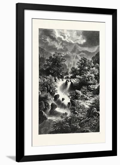 Waterfall in the Pyrenees-Albert Rieger-Framed Giclee Print