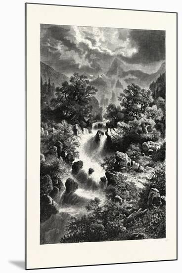 Waterfall in the Pyrenees-Albert Rieger-Mounted Giclee Print