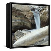 Waterfall in Verzasca Valley-Micha Pawlitzki-Framed Stretched Canvas