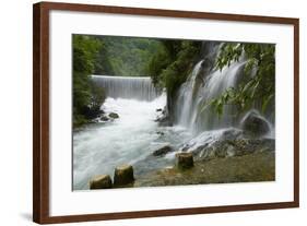 Waterfall in Xiaoqikong Rain Forest, Guizhou Province, China, Asia-Bruno Morandi-Framed Photographic Print