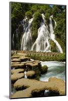 Waterfall in Xiaoqikong Rain Forest, Guizhou Province, China, Asia-Bruno Morandi-Mounted Photographic Print