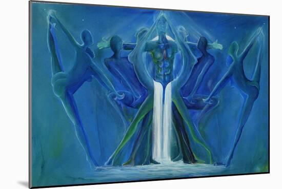 Waterfall Interlude-Ikahl Beckford-Mounted Giclee Print