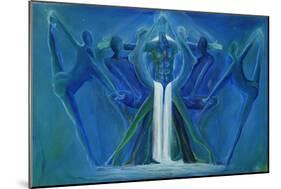 Waterfall Interlude-Ikahl Beckford-Mounted Giclee Print