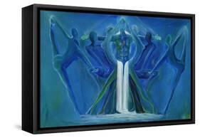 Waterfall Interlude-Ikahl Beckford-Framed Stretched Canvas