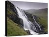 Waterfall, Laksa River Near Hellur, Eysturoy Island, Faroe Islands, Denmark, Europe-Patrick Dieudonne-Stretched Canvas