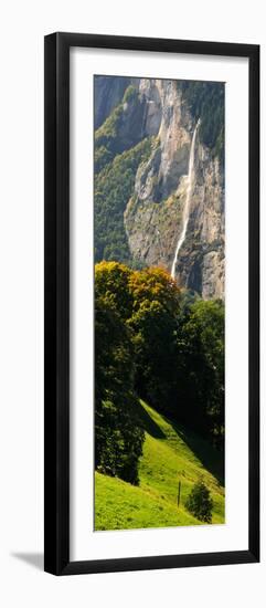 Waterfall, Lauterbrunnen Valley, Wengen, Lauterbrunnen, Interlaken-Oberhasli, Bernese Oberland-null-Framed Photographic Print