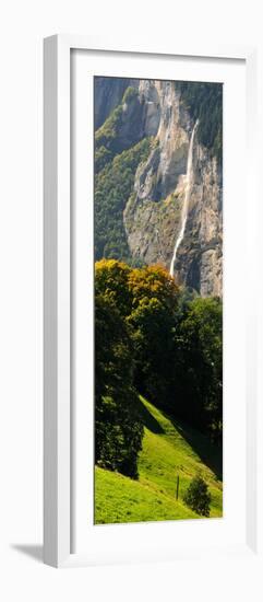 Waterfall, Lauterbrunnen Valley, Wengen, Lauterbrunnen, Interlaken-Oberhasli, Bernese Oberland-null-Framed Photographic Print